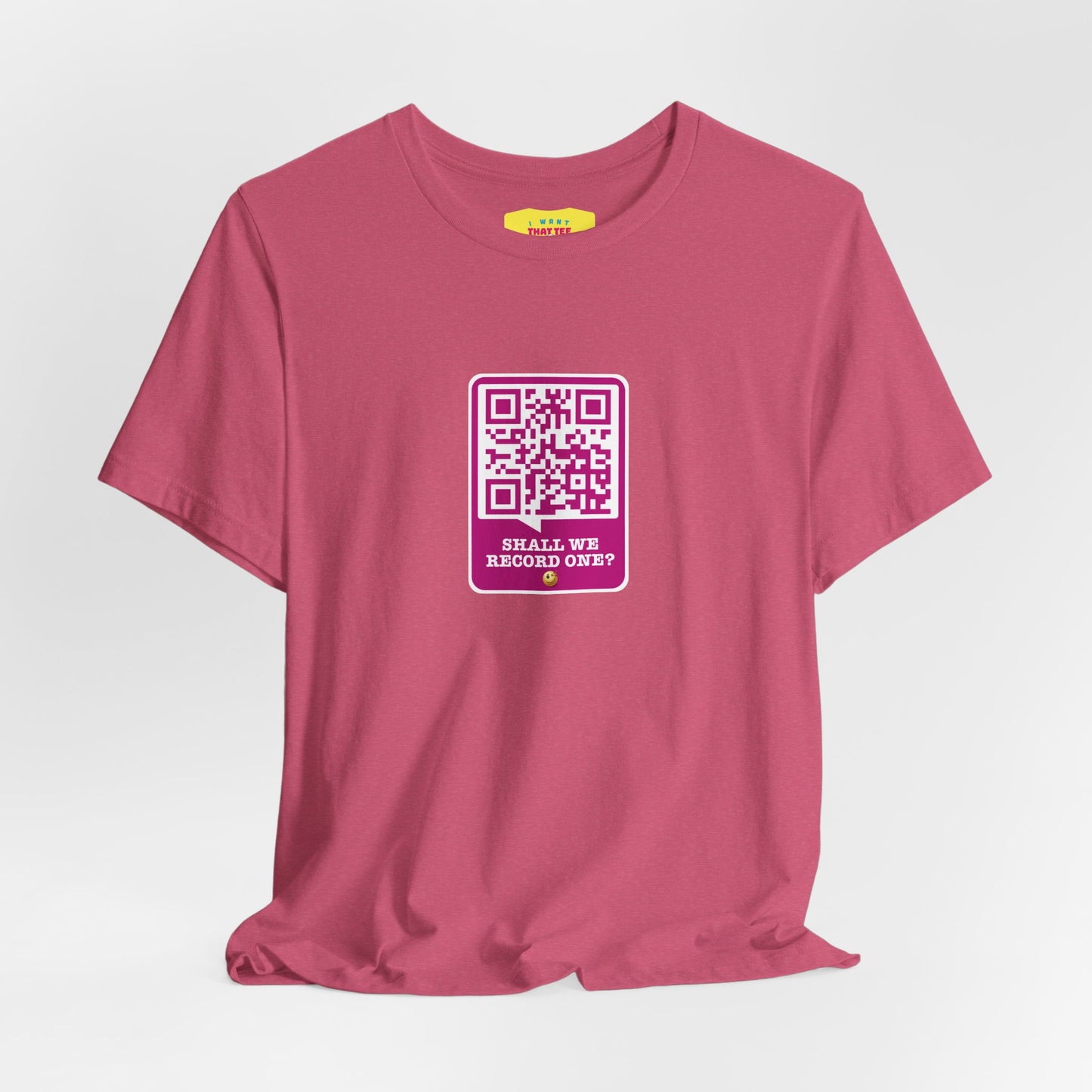 SHALL WE RECORD ONE? - PORN QR JOKE (Unisex Softstyle T-Shirt)