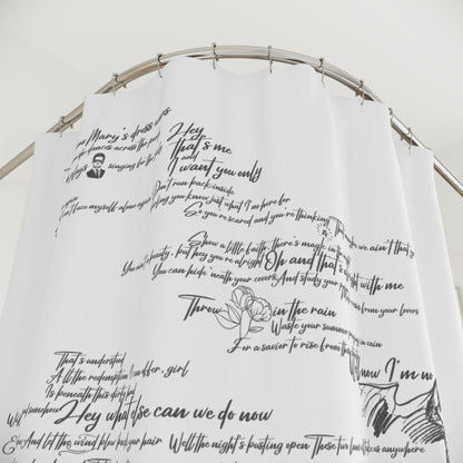 THUNDER ROAD - BRUCE SPRINGSTEEN LYRICS SHOWER CURTAIN