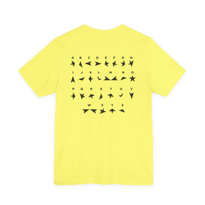 BLACKSTAR ALPHABET - DAVID BOWIE (Unisex Jersey Short Sleeve Tee)