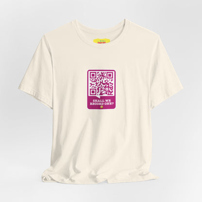 SHALL WE RECORD ONE? - PORN QR JOKE (Unisex Softstyle T-Shirt)