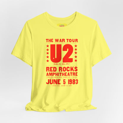 U2 THE WAR TOUR 1983 POSTER (Unisex Jersey Short Sleeve Tee)