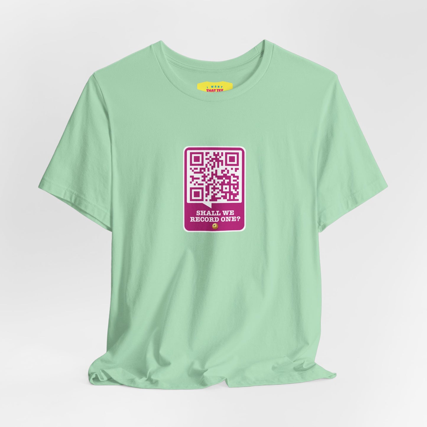 SHALL WE RECORD ONE? - PORN QR JOKE (Unisex Softstyle T-Shirt)