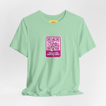 SHALL WE RECORD ONE? - PORN QR JOKE (Unisex Softstyle T-Shirt)