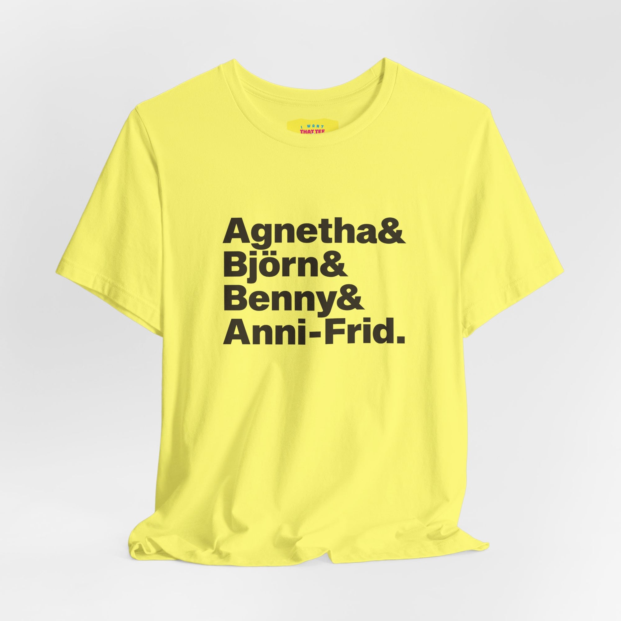 ABBA (Black text, Unisex Softstyle T-Shirt)
