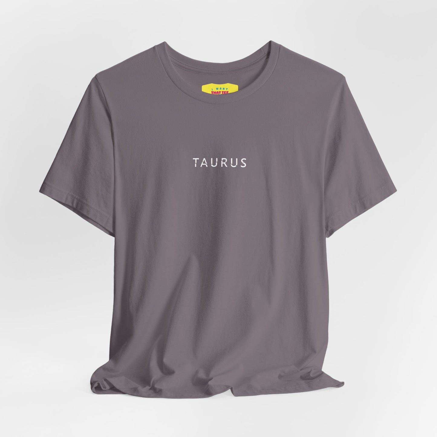TAURUS WHITE WORD LOGO - (Unisex Jersey Short Sleeve Tee)