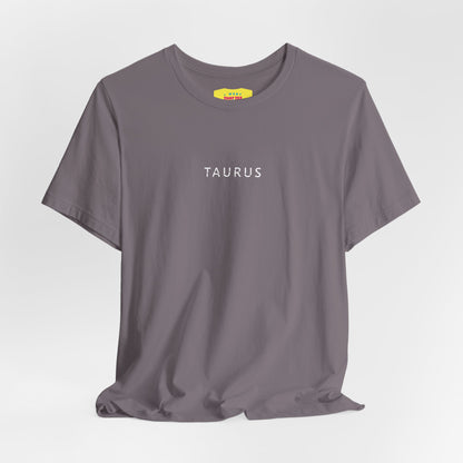 TAURUS WHITE WORD LOGO - (Unisex Jersey Short Sleeve Tee)