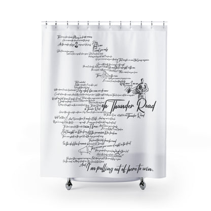 THUNDER ROAD - BRUCE SPRINGSTEEN LYRICS SHOWER CURTAIN