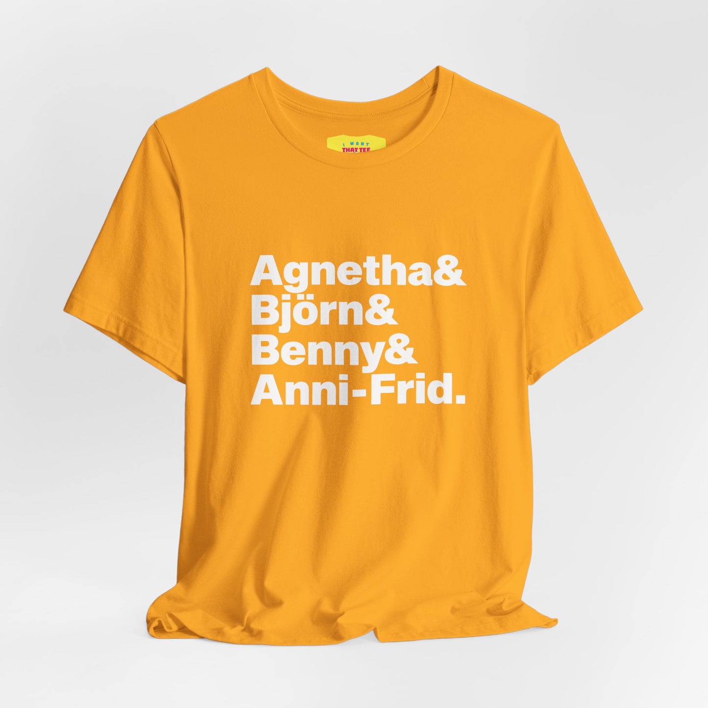 ABBA (White text, Unisex Softstyle T-Shirt)